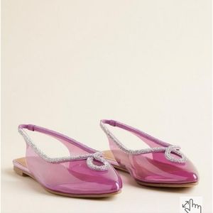 Torrid pink translucent rhinestone flats